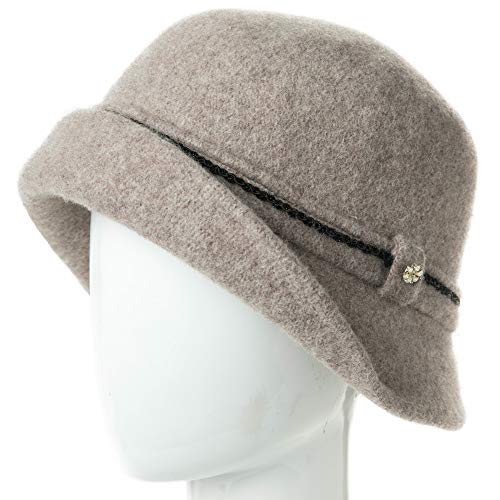Winter Bucket Cloche Hat for Women Wool Felt 1930s Vintage Fedora Bowler Church Derby Party New 2020 Ladies Camel - Image 4