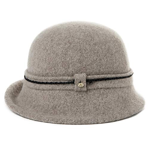 Winter Bucket Cloche Hat for Women Wool Felt 1930s Vintage Fedora Bowler Church Derby Party New 2020 Ladies Camel - Image 2