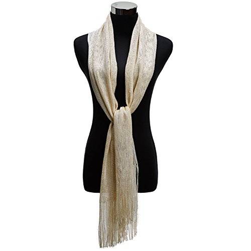 1920s Gatsby Weddings Evening Scarfs,Sheer Glitter Sparkle Piano Shawl Wrap - Image 6