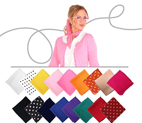 1950s Chiffon Scarf, Vintage Ascot, Retro Hair Tie for Women and Children - Image 8