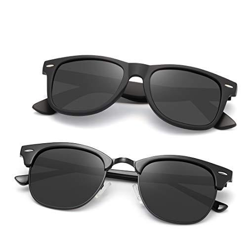 AEVOGUE Polarized Sunglasses For Women And Men Semi Rimless Frame Retro Sun Glasses AE0369