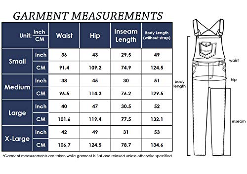 Anna-Kaci Womens Vintage Wash Straight Leg Denim Overalls With Pocket Bib - Image 8