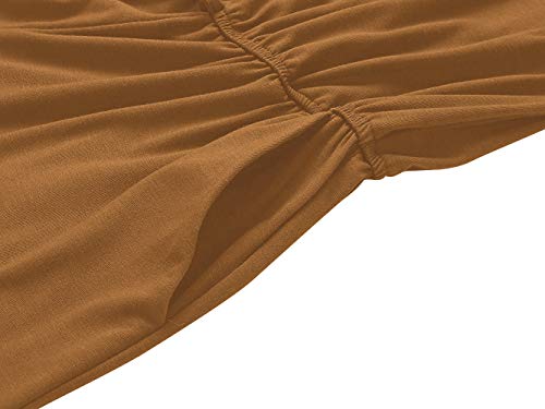 ANRABESS Women's Casual Short Sleeve Crewneck Off Shoulder Short Romper Jumpsuit A204jiaotang-S - Image 5