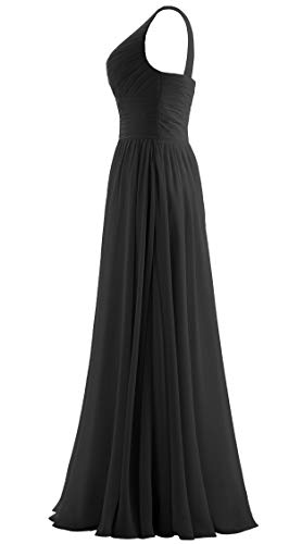 ANTS Women's Pleat Chiffon One Shoulder Bridesmaid Dresses Long Evening Gown - Image 5
