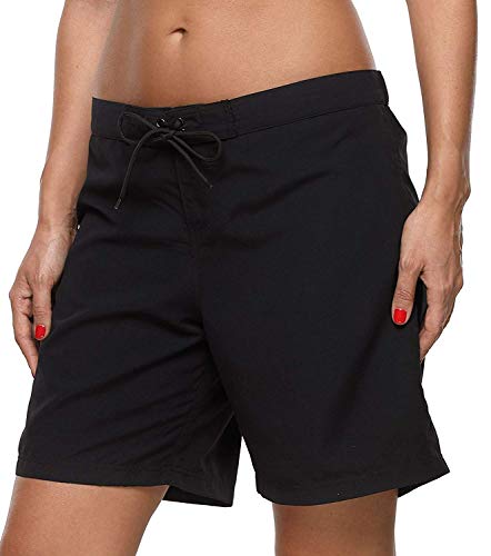 ATTRACO Women Swim Shorts Active Swim Board Short Long Swimsuit Shorts Black M - Image 5