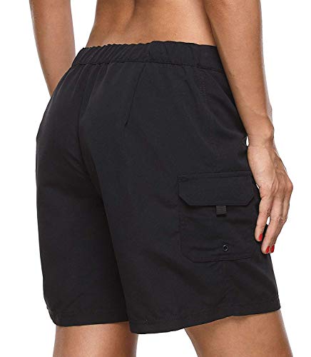ATTRACO Women Swim Shorts Active Swim Board Short Long Swimsuit Shorts Black M - Image 6