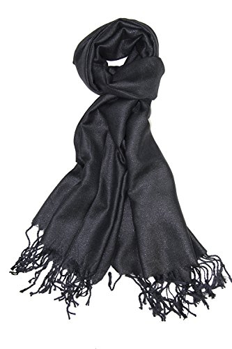 Achillea Sparkling Metallic Pashmina Shawl Wrap Scarf for Wedding Evening Dress - Image 3