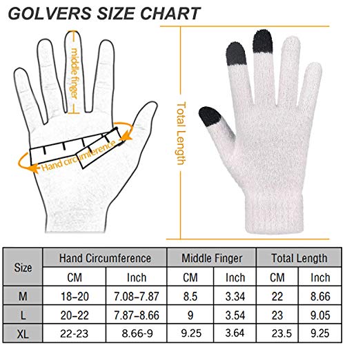 Achiou Winter Touchscreen Gloves Knit Warm Thick Thermal Soft Comfortable Wool Lining Elastic Cuff Texting for Women Men - Image 8