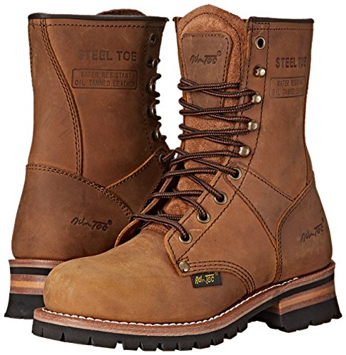 Adtec Women's Work Boots 9" Steel Toe Logger - Image 8