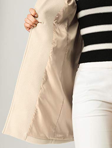 Allegra K Women's Classic Notched Lapel Long Sleeve Buttoned Long Coat - Image 7