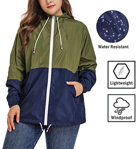 Women's Waterproof Raincoat Outdoor Hooded Rain Jacket Windbreaker XL-6XL - Image 3