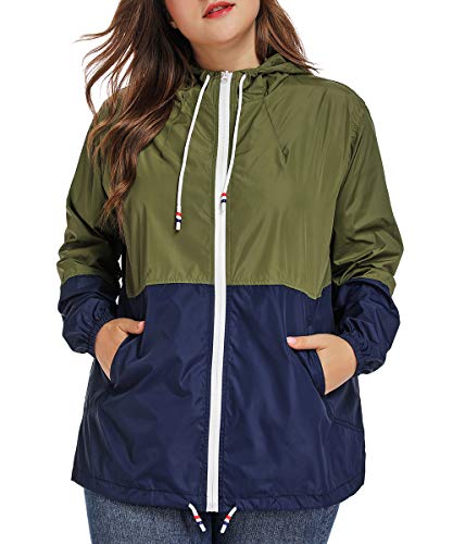Women's Waterproof Raincoat Outdoor Hooded Rain Jacket Windbreaker XL-6XL - Image 4