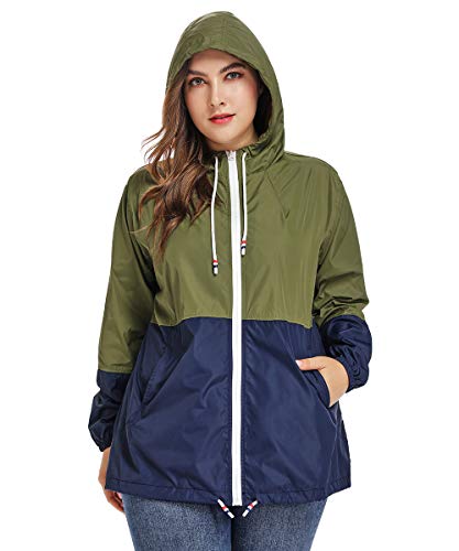 Women's Waterproof Raincoat Outdoor Hooded Rain Jacket Windbreaker XL-6XL - Image 5