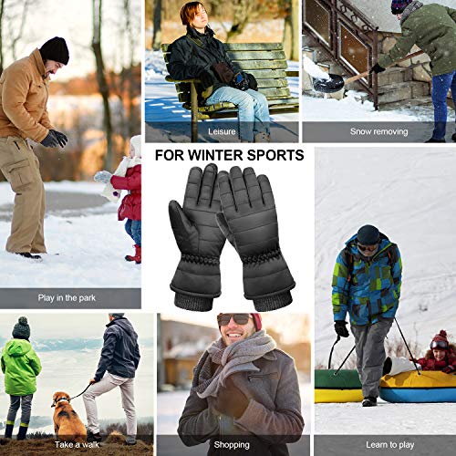 Andake 90% Duck Down Mittens Waterproof Gloves for Women Man -20℉ Cold Weather Warm Winter Snow Mittens Gloves for… - Image 8