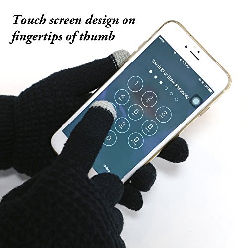 Aneco Winter Warm Knitted Scarf Beanie Hat and Gloves Set Men & Women's Soft Stretch Hat Scarf and Mitten Set - Image 6