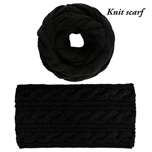 Aneco Winter Warm Knitted Scarf Beanie Hat and Gloves Set Men & Women's Soft Stretch Hat Scarf and Mitten Set - Image 7