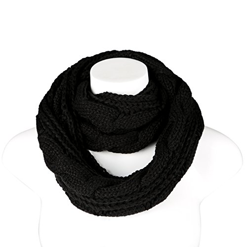Aneco Winter Warm Knitted Scarf Beanie Hat and Gloves Set Men & Women's Soft Stretch Hat Scarf and Mitten Set - Image 8
