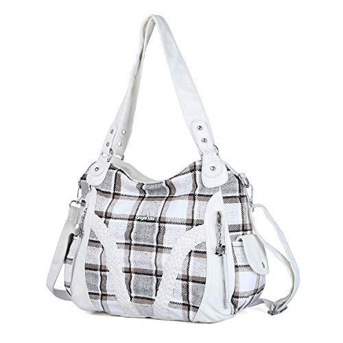 Purses and Handbags Women Fashion Tote Bag Shoulder Bags Top Handle Satchel Purses Washed Synthetic Leather Handbag - Image 3