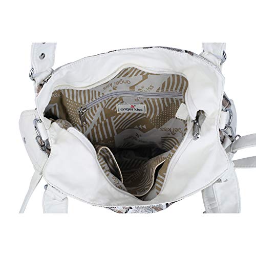 Purses and Handbags Women Fashion Tote Bag Shoulder Bags Top Handle Satchel Purses Washed Synthetic Leather Handbag - Image 4