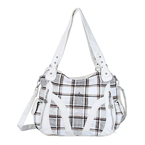 Purses and Handbags Women Fashion Tote Bag Shoulder Bags Top Handle Satchel Purses Washed Synthetic Leather Handbag