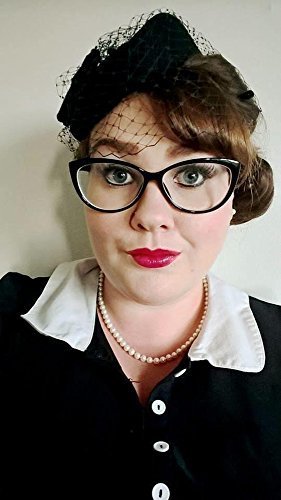 Aniwon Pillbox Hat, Wedding Hat Caps with Veil Vintage Bow Fascinator Hats Caps for Women A Black - Image 5