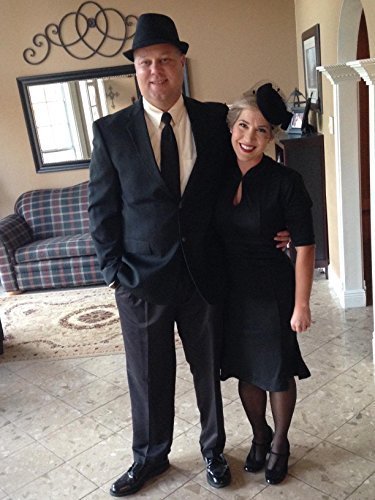 Aniwon Pillbox Hat, Wedding Hat Caps with Veil Vintage Bow Fascinator Hats Caps for Women A Black - Image 7