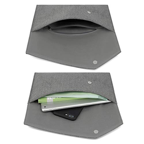 Anna Smith Women Envelope Clutch with Chain Strap Magnet Hook Ladies Faux Suede Purse with Pocket - Image 6