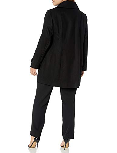 Anne Klein Women's Classic Double Breasted Coat Plus Size