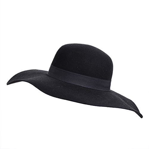 Anycosy Wool Floppy Hat for Women Wide Brim Felt Fedora Panama Hats - Image 3