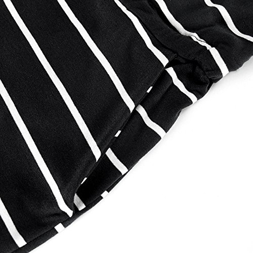 Artfish Women Casual Sleeveless Spaghetti Strap Striped Lounge Pajama Jumpsuit - Image 5