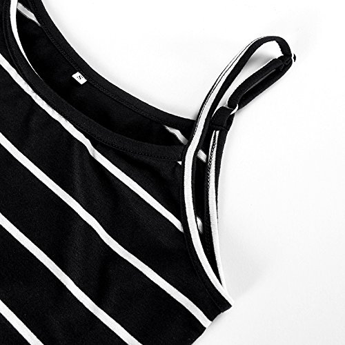 Artfish Women Casual Sleeveless Spaghetti Strap Striped Lounge Pajama Jumpsuit - Image 7