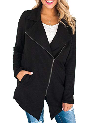 ASYOLY Women's Long Sleeve Open Front Cardigans Chunky Knit Draped Sweaters Outwear Coat with Pockets