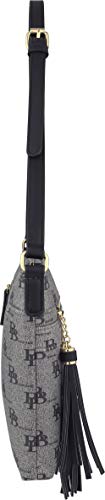 B BRENTANO Vegan Multi-Zipper Crossbody Handbag Purse with Tassel Accents - Image 5