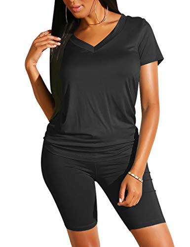 BORIFLORS 2 Piece Outfits for Women Workout Track Suits Long Sleeve Top Jogger Legging Pants Sets - Image 2