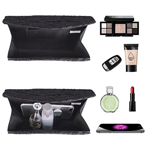 BAGLAMOR Clutch Purse for Women Elegant Floral Lace Envelope Handbag Wedding Evening Bag - Image 3
