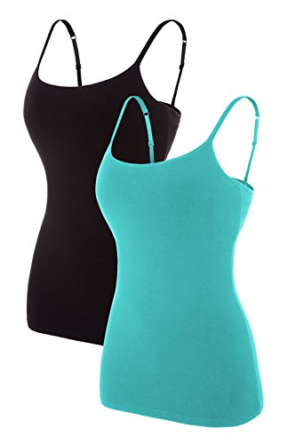 beautyin Women's Camisole with Shelf Bra Spaghetti Straps Cami Tanks