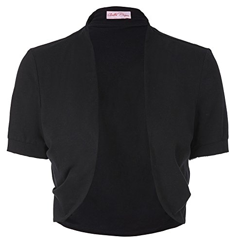 Belle Poque Women's Short Sleeve Shrug Open Front Cotton Cardigan Bolero Jacket…