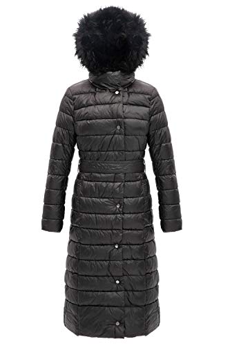 Bellivera Womens Puffer Jacket, Winter Coats for Women Fashion Long Hooded Padded Bubble Coat with Faux Fur Collar - Image 4