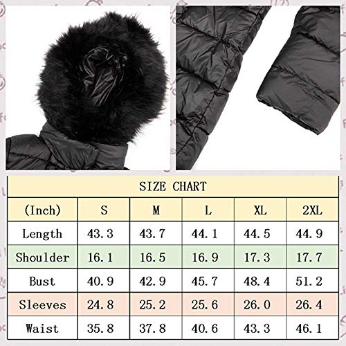 Bellivera Womens Puffer Jacket, Winter Coats for Women Fashion Long Hooded Padded Bubble Coat with Faux Fur Collar - Image 7