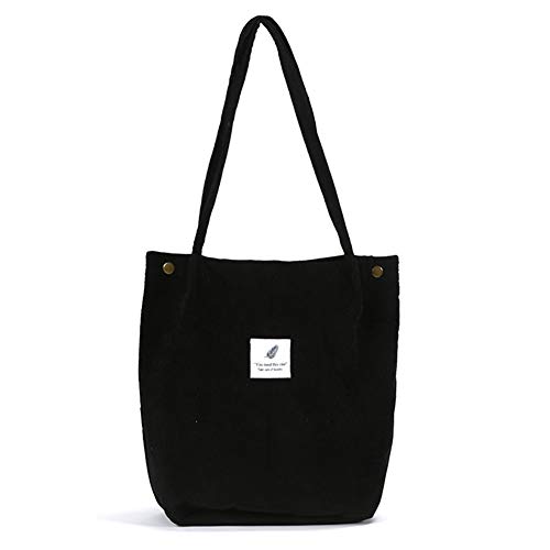 Belsmi Womens Corduroy Shoulder Tote Bag - Image 3