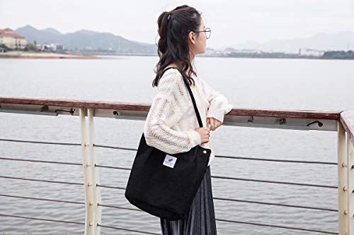 Belsmi Womens Corduroy Shoulder Tote Bag - Image 5