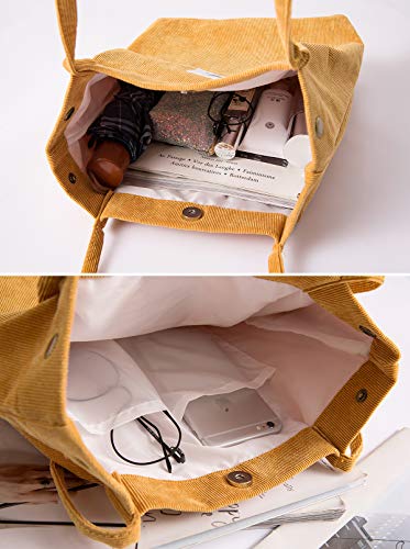 Belsmi Womens Corduroy Shoulder Tote Bag - Image 7