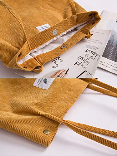 Belsmi Womens Corduroy Shoulder Tote Bag - Image 8