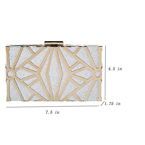 CARIEDO Women Evening Bag Elegant Clutch Purse Exquisite Velvet Metal Hollow out Handbags Prom Wedding Party - Image 4