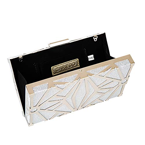 CARIEDO Women Evening Bag Elegant Clutch Purse Exquisite Velvet Metal Hollow out Handbags Prom Wedding Party - Image 5