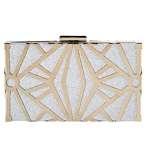 CARIEDO Women Evening Bag Elegant Clutch Purse Exquisite Velvet Metal Hollow out Handbags Prom Wedding Party