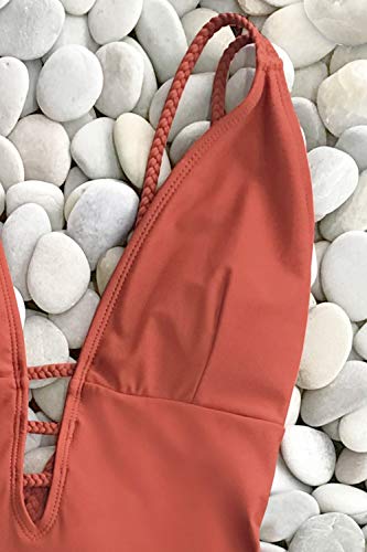 CUPSHE Women's One Piece Swimsuit Tummy Control V Neck Bathing Suits - Image 4