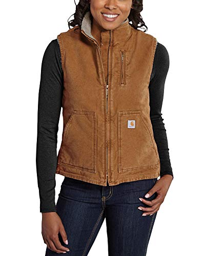Carhartt Women's Mock Neck Sherpa Lined Vest (Regular and Plus Sizes)