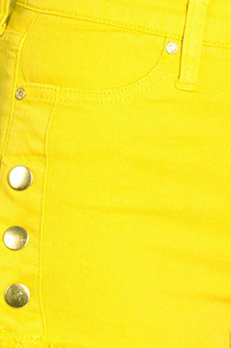 Celebrity Pink Women's High Rise Frayed Hem Snap Closure Shorts - Image 5