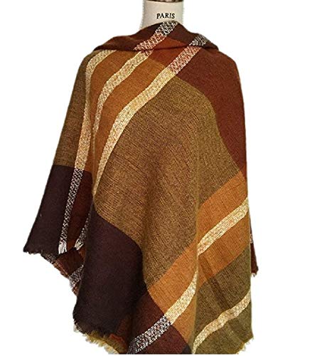 Century Star Womens Winter Scarf Fall Plaid Scarf Knit Oversized Large Triangle Scarf for Women Warm Shawl Wrap - Image 5
